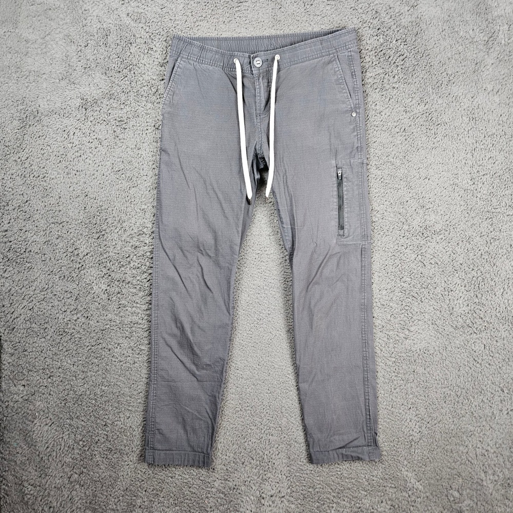 Vuori‎ Mens 32x28 Ripstop Slim Tapered Cargo Pants Charcoal Grey